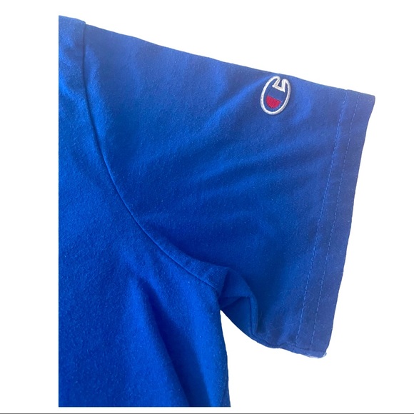 Champion •Logo T-Shirt •Crew Neck • Blue • Boys Size Extra Large •Good Condition - Picture 2 of 3